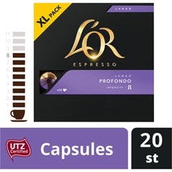 L'OR Lungo Profondo Kaffeekapseln 20 Stück à 5.2 g Produktbild
