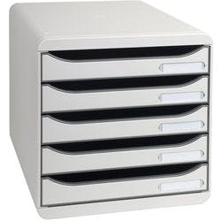 Exacompta Big Box Plus Classic Schubladenboxen PS (Polystyrol) Grau 5 Schübe 27,8 x 34,7 x 27,1 cm Produktbild