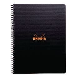 Rhodia Notizbuch DIN A4+ Kariert Spiralbindung PP (Polypropylen) Schwarz Perforiert 160 Seiten 80 Blatt Produktbild