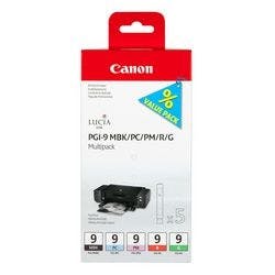 Canon PGI-9 Original Tintenpatrone Mattschwarz, Foto Cyan, Foto Magenta, Rot, Grün Multipack 5 Stück Produktbild