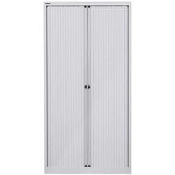Bisley Rollcontainer-Schrank Kunststoff, Stahl 4 Fachböden abschließbar 1.000 x 430 x 1.980 mm Hellgrau Produktbild