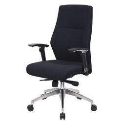 Realspace London Chefsessel Synchronmechanismus Stoff 2D Armlehnen einstellbare Sitzhöhe Schwarz 110 kg Produktbild