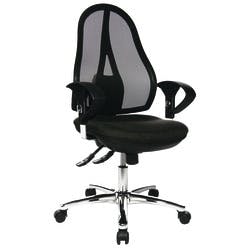 TOPSTAR Bürostuhl Synchronmechanismus Netzstoff Höhenverstellbar Grau, Schwarz 110 kg Open Point SY Deluxe Produktbild