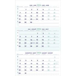 Brepols Wandkalender 2026 3 Monate / 1 Seite Deutsch, Französisch, Englisch, Niederländisch 60 (B) x 0,4 (T) x 30 (H) cm Weiß Produktbild