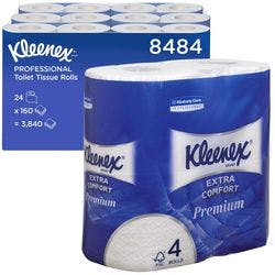 Kleenex Standard Toilettenpapier 4-lagig 8484CASE 24 Rollen à 160 Blatt Produktbild