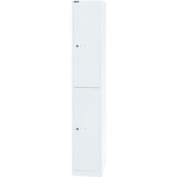 Bisley Metall Schließfach 2 Türen 1 abteile Schlüssel 305 x 305 x 1.802 mm Verkehrsweiß Produktbild
