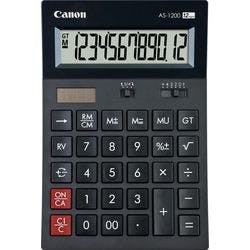 Canon Tischrechner AS-1200 12-stelliges Display Dunkelgrau Produktbild