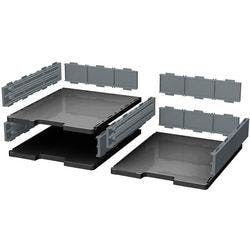 Exacompta ECOBlack Schubladenbox DIN A4+ Kunststoff Dunkelgrau 28,8 x 35,5 x 8,8 cm Produktbild