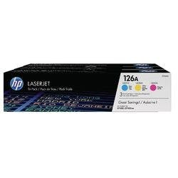 HP 126A Original Tonerkartusche CF341A Cyan, Magenta, Gelb Multipack 3 Stück Produktbild