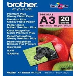 Brother Fotopapier BP71GA3 DIN A3 260 g/m² Weiß Produktbild