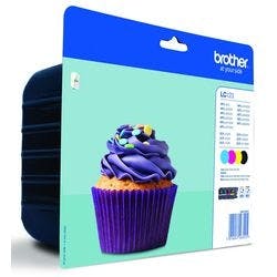 Brother LC123VALBP Original Tintenpatrone Schwarz, Cyan, Magenta, Gelb Multipack 4 Stück Produktbild