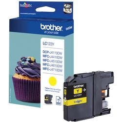 Brother LC123 Original Tintenpatrone Gelb Pack Produktbild