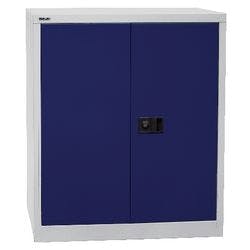 Bisley Flügeltürenschrank 1 Fachboden Abschließbar 914 x 400 x 1.000 mm Hellgrau, Oxfordblau Produktbild