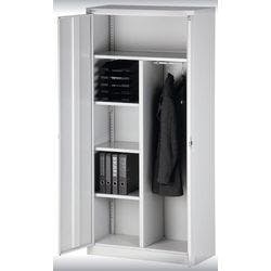 Bisley Flügeltürenschrank 3 Fachböden abschließbar 914 x 400 x 1.950 mm Hellgrau Produktbild