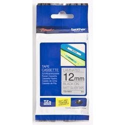 Brother TZe-M931 Authentic Schriftband Selbstklebend Schwarzer Druck auf Silver 12 mm x 8m Produktbild