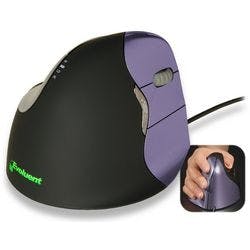 BakkerElkhuizen Maus Evoluent 4 ergonomisch Schwarz, Lila Produktbild