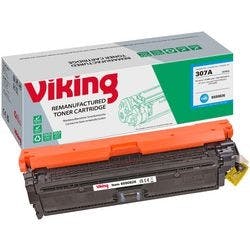 Viking 307A Kompatibel HP Tonerkartusche CE741A Cyan Produktbild