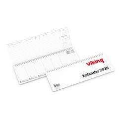 Viking Schreibtisch-Kalender 2026 1 Woche / 2 Seiten Deutsch<multisep/>Englisch<multisep/>Französisch 30,4 (B) x 10,5 (H) cm Weiß Produktbild