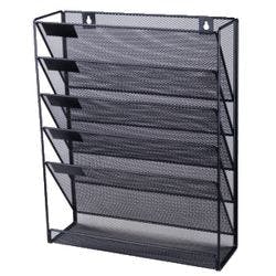 Viking Prospektständer DIN A4 Wandmontiert Rechteckig 32,5 (B) x 10,5 (T) x 40,5 (H) cm Schwarz Produktbild