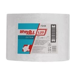 WYPALL Wischtuchrolle L20 Extra Zellstoff Weiß 1000 Blatt Produktbild
