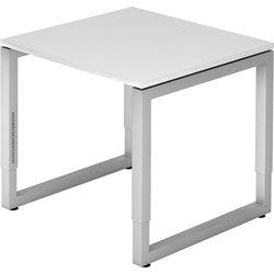 Hammerbacher Schreibtisch R Serie Weiß 800 x 650 mm mit Aufbau Produktbild