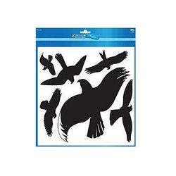 AVERY Zweckform 4485 Warnvögel Fensterfolie Schwarz 98 x 51 mm 1 Blatt à 6 Etiketten Produktbild