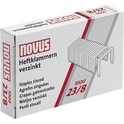 Novus NOVUS OFFICE Heftklammern 23/8 042-0040 Stahl Silber 1000 Heftklammern Produktbild