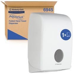 AQUARIUS Falthandtuchspender Mainline Kunststoff Weiß Produktbild