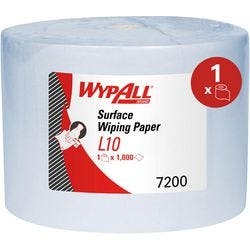WYPALL Wischtuchrolle Gerollt Blau 1-lagig 7200 1000 Blatt Produktbild