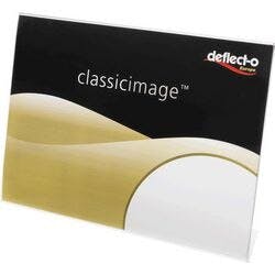 Deflecto Tischaufsteller DIN A4 quer L-Form 29,7 (B) x 6,5 (T) x 21 (H) cm Transparent Produktbild