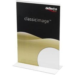 Deflecto Tischaufsteller DIN A6 T-Form 10,5 (B) x 14,8 (H) cm Transparent Produktbild