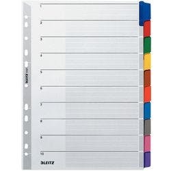 Leitz Blanko Register DIN A4 Grau Mehrfarbig 10-teilig Pappkarton 11 Löcher 43210000 Produktbild