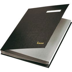 Bene Unterschriftsmappe 76400 Schwarz Blanko Perforiert DIN A4 24 x 2,6 x 35 cm Produktbild