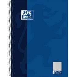 OXFORD Notizbuch DIN A4+ Kariert Spiralbindung Pappe Blau Gelocht  160 Seiten 80 Blatt Produktbild
