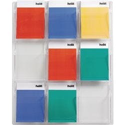 helit Clearly DIN A4 Wandprospekthalter Wandmontiert Transparent H6259302 76,2 x 5,1 x 93,7 cm Produktbild
