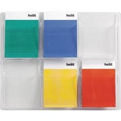 helit Clearly DIN A4 Wandprospekthalter Wandmontiert Transparent H6259402 76,2 x 5,1 x 62,6 cm Produktbild
