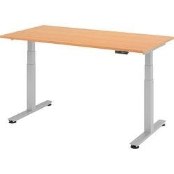 Hammerbacher Sitz-Stehschreibtisch XDSM Buche 1.600 x 800 x 635 mm Produktbild