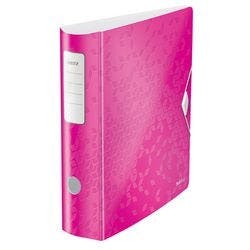 Leitz 180° Active WOW Ordner DIN A4 82 mm Rosa 2 Ringe 1106 Polyschaum Hochformat Recycelt 60% Produktbild