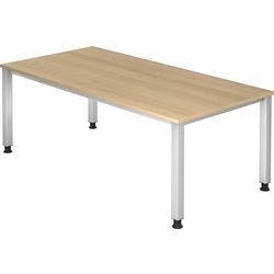 Hammerbacher Schreibtisch Rechteckig Eiche 4 Füße 2.000 (B) x 685 (H) mm Holz Produktbild