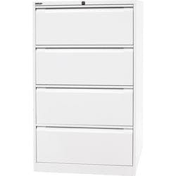 Bisley Hängeregistraturschrank Original 4 Schübe Verkehrsweiß 800 x 622 x 1.321 mm Produktbild