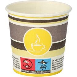 PAPSTAR To Go Einweg Becher Pappe 100 ml 60 mm Mehrfarbig 80 Stück Produktbild