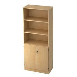 Hammerbacher Regalschrank Melaminharzbeschichtete Spanplatte 4 Fachböden abschließbar 800 x 420 x 2.004 mm Ahorn Braun Produktbild