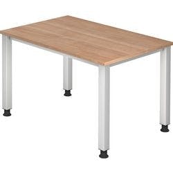 Hammerbacher Q Serie Höhenverstellbar Schreibtisch Rechteckig Walnuss 4 Füße 1.200 (B) x 685 (H) mm Holz Produktbild