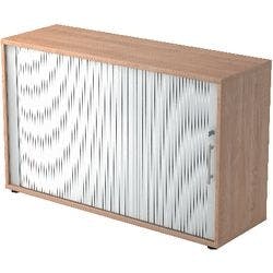 Hammerbacher Rollladenschrank 1732S/N/S/RE Braun, Silber 1.200 x 400 x 748 mm Produktbild