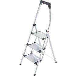 Hailo Klapptrittleiter Living Step Silber, Schwarz 3 Stufen Produktbild
