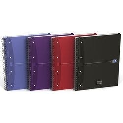 OXFORD Office Essentials Notizbuch DIN A4+ Kariert Spiralbindung Pappe Farbig sortiert Perforiert 240 Seiten 5 Stück à 120 Blatt Produktbild