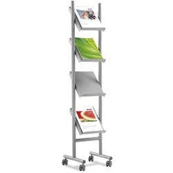 Kerkmann Prospektständer Aluminium Silber 320 x 350 x 1.550 mm Produktbild
