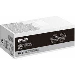 Epson 0711 Original Tonerkartusche C13S050711 Schwarz Duopack 2 Stück Produktbild