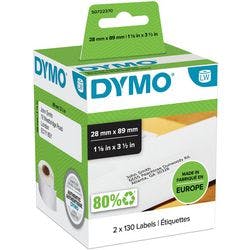 Dymo LW S0722370 / 99010 Authentic Adressetiketten Selbstklebend Weiß 28 x 89 mm 2 Rollen à 130 Etiketten Produktbild