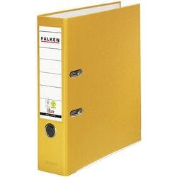 Falken PP-Color Ordner DIN A4 80 mm Gelb 2 Ringe Pappkarton, PP (Polypropylen) Produktbild